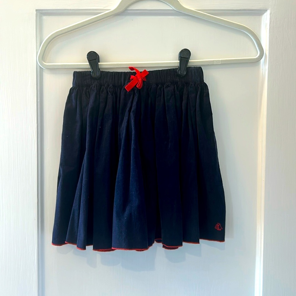Navy Blue Corduroy Skirt